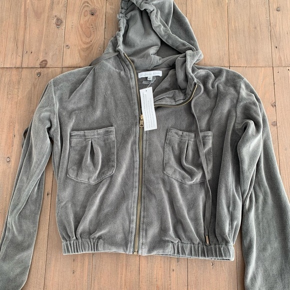 Young Fabulous & Broke velour jacket in khaki NWT - Picture 3 of 5